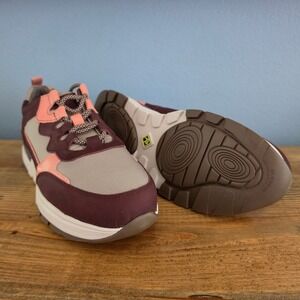 Rockport‎ Works Womens Composite Toe Work Sneakers Burgundy Pink Grey 12